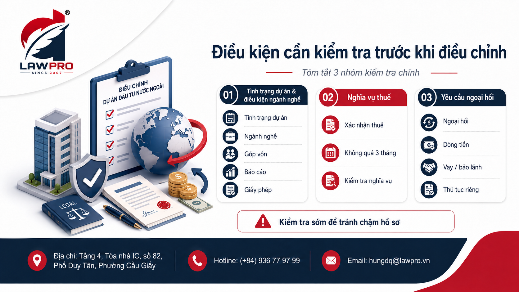 Điều kiện cần kiểm tra trước khi điều chỉnh